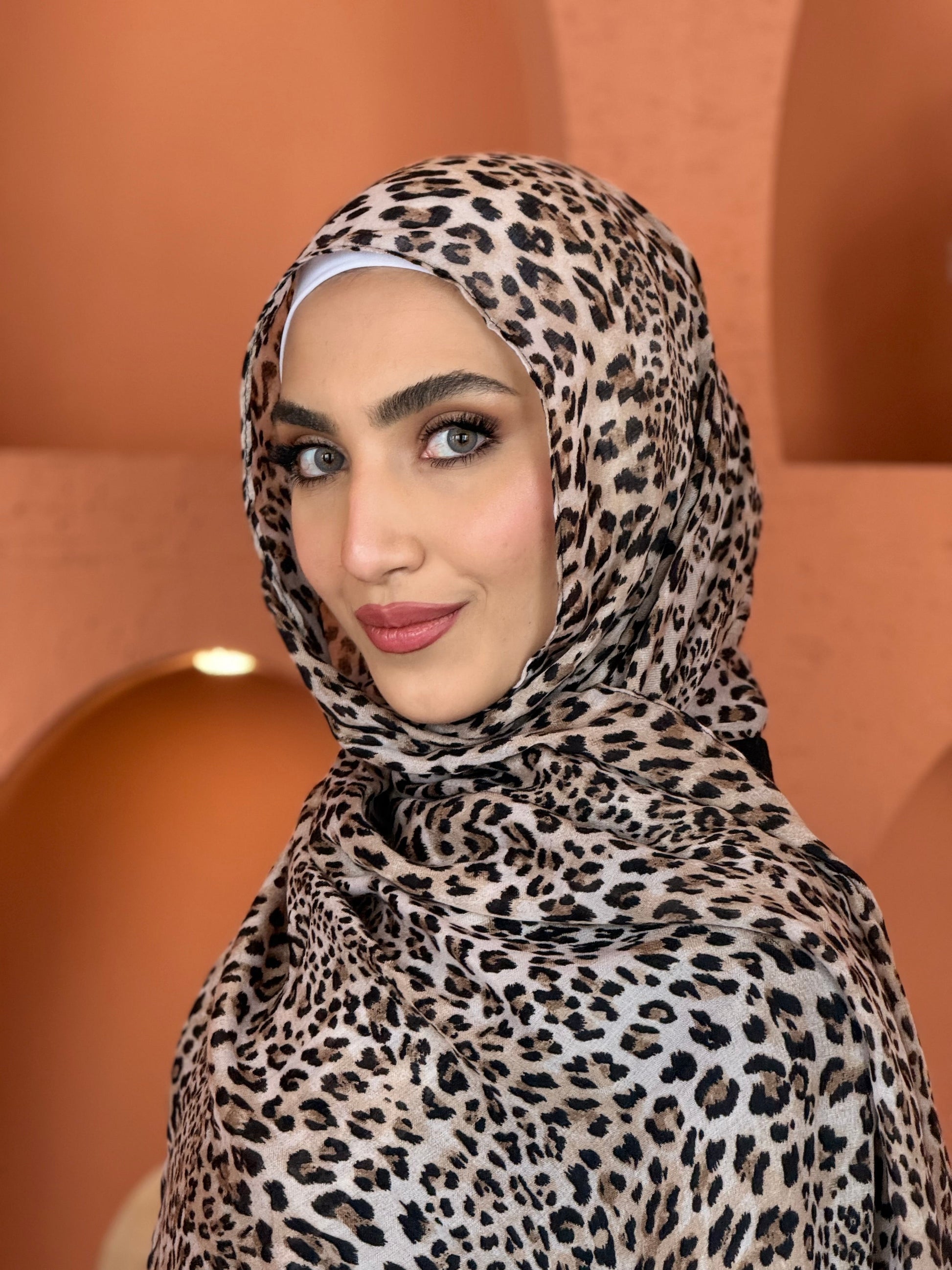 Cheetah Print Modal Hijab Awrah