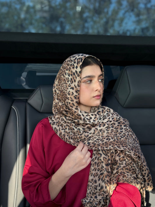 Cheetah Print Modal Hijab Awrah