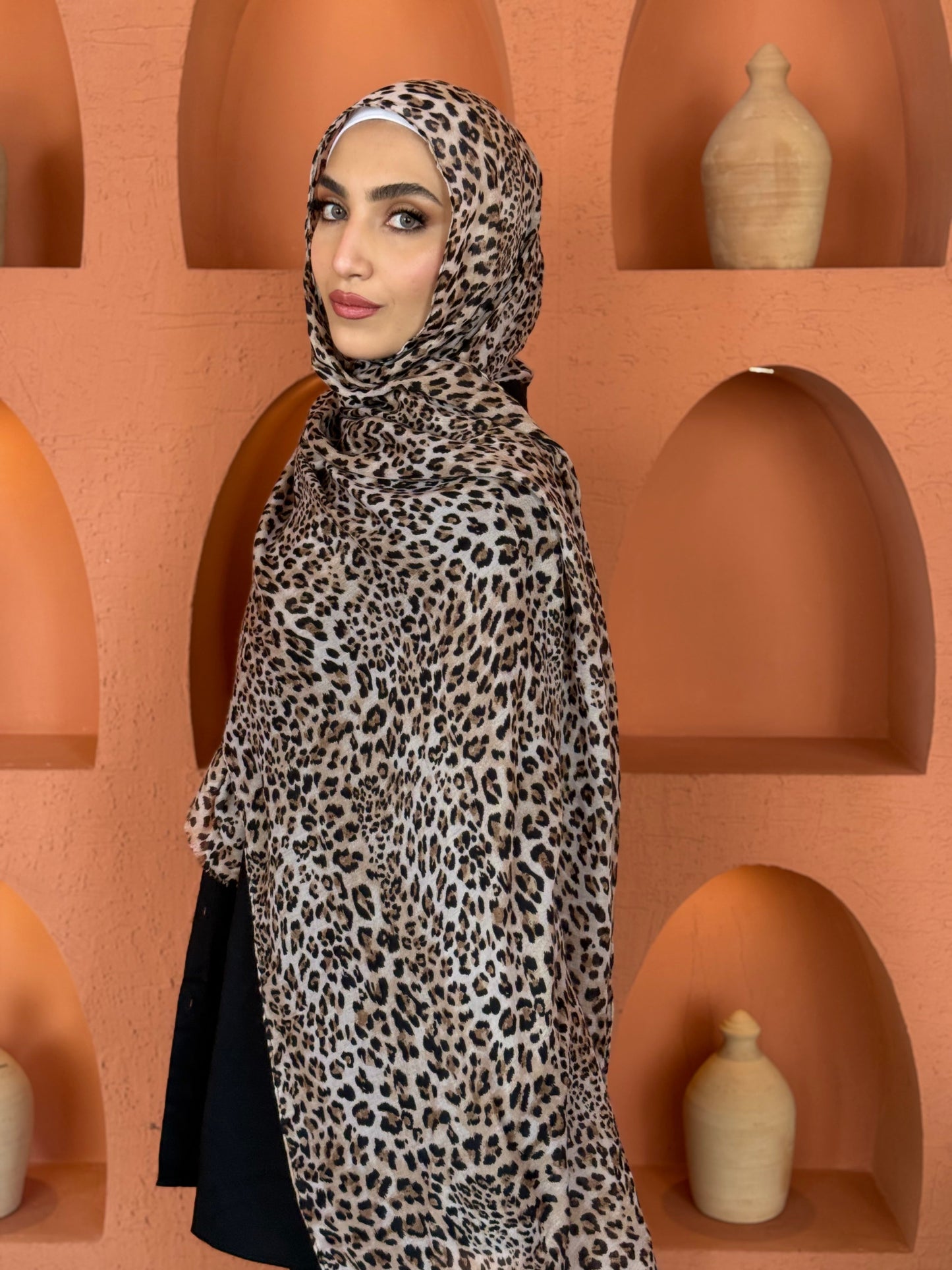 Cheetah Print Modal Hijab Awrah