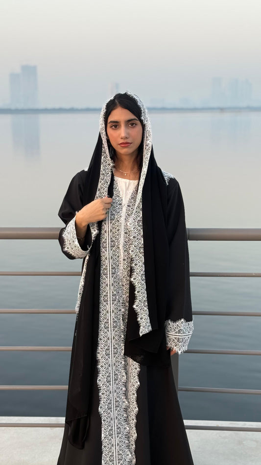 Ethereal Lace Abaya